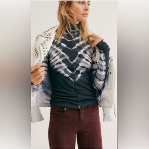 We The Free Denim Blue Knit Top
